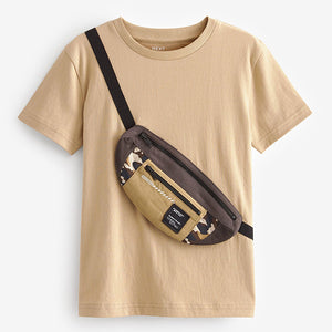 Cement Stone Bag Pocket Short Sleeve T-Shirt (3-12yrs)