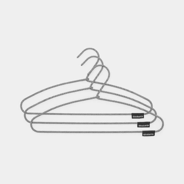 Brabantia Soft Touch Clothes Hangers, set of 3 Black / white