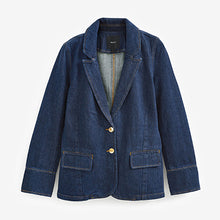 Load image into Gallery viewer, Denim Rinse Single Breasted Blazer
