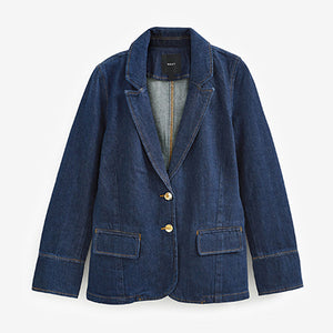 Denim Rinse Single Breasted Blazer