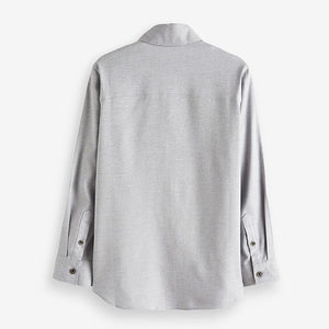 Grey Soft Touch Smart Long Sleeve Shirt (3-12yrs)