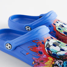 Load image into Gallery viewer, Cobalt Blue Football Clogs
