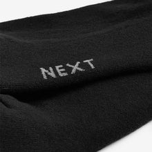 Load image into Gallery viewer, Black 5 Pack Cushioned Mid Trainer Socks
