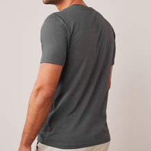Load image into Gallery viewer, Grey Charcoal Slim Fit Essential Crew Neck T-Shirt
