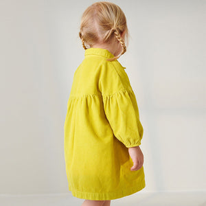 Yellow Corduroy Cotton Shirt Dress (3mths-6yrs)