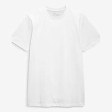 Load image into Gallery viewer, White Slim Fit Essential 100% Cotton Crew Neck T-Shirt
