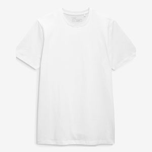 White Slim Fit Essential 100% Cotton Crew Neck T-Shirt