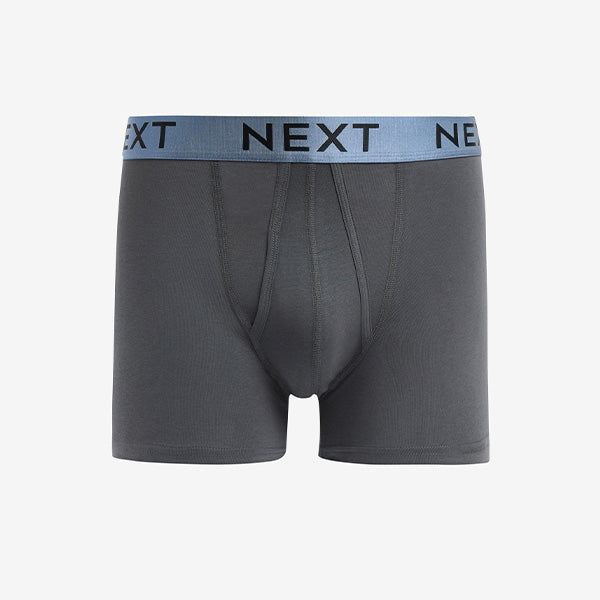 Grey Mixed Light Metallic Waistband 4 Pack Hipster Boxers
