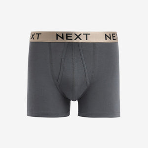 Grey Mixed Light Metallic Waistband 4 Pack Hipster Boxers