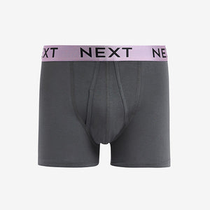 Grey Mixed Light Metallic Waistband 4 Pack Hipster Boxers