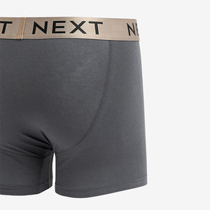 Grey Mixed Light Metallic Waistband 4 Pack Hipster Boxers