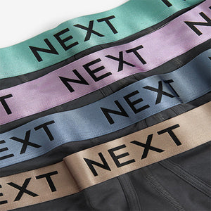 Grey Mixed Light Metallic Waistband 4 Pack Hipster Boxers
