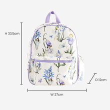 Load image into Gallery viewer, Blue/Ecru Bluebell Fairy Backpack
