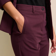 Load image into Gallery viewer, Burgundy Red Tailored Slim Trousers
