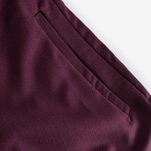 Burgundy Red Tailored Slim Trousers