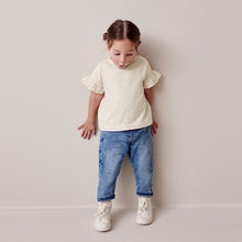 Load image into Gallery viewer, Ecru White Frill Short Sleeve T-Shirt
