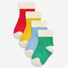 Load image into Gallery viewer, Multi Bright Baby Socks 4 Pack (0mths-2yrs)
