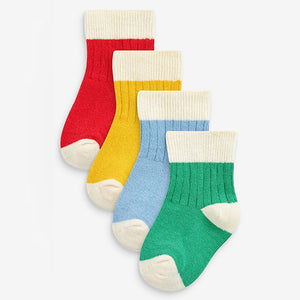 Multi Bright Baby Socks 4 Pack (0mths-2yrs)