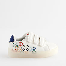 Load image into Gallery viewer, White Rainbow Happy Light-Up Trainers
