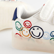 Load image into Gallery viewer, White Rainbow Happy Light-Up Trainers
