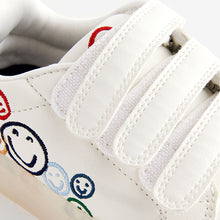 Load image into Gallery viewer, White Rainbow Happy Light-Up Trainers

