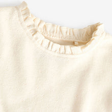 Load image into Gallery viewer, Ecru White 100% Cotton Pointelle Top (3mths-6yrs)

