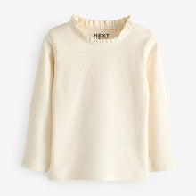 Load image into Gallery viewer, Ecru White 100% Cotton Pointelle Top (3mths-6yrs)
