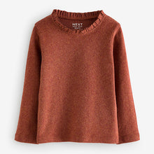 Load image into Gallery viewer, Rust Brown 100% Cotton Pointelle Top (3mths-6yrs)
