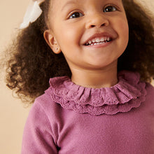 Load image into Gallery viewer, Purple Long Sleeve Collar Top (3mths-6yrs)
