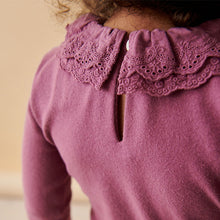 Load image into Gallery viewer, Purple Long Sleeve Collar Top (3mths-6yrs)
