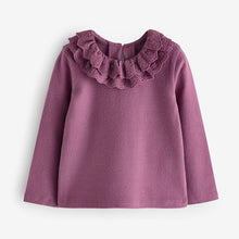 Load image into Gallery viewer, Purple Long Sleeve Collar Top (3mths-6yrs)

