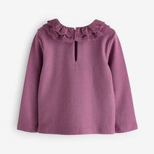 Load image into Gallery viewer, Purple Long Sleeve Collar Top (3mths-6yrs)
