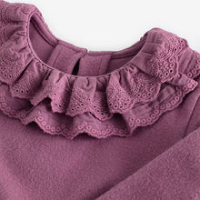 Load image into Gallery viewer, Purple Long Sleeve Collar Top (3mths-6yrs)

