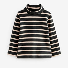 Load image into Gallery viewer, Stripe Brushed Long Sleeve Roll Neck Top (3mths-6yrs)
