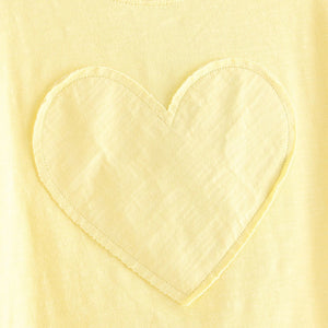 Yellow 100% Cotton Short Sleeve Appliqué T-Shirt (3mths-5yrs)