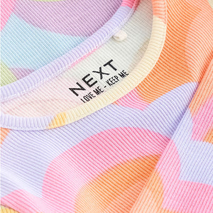 Rainbow Cotton Rich Long Sleeve Rib T-Shirt (3mths-7yrs)