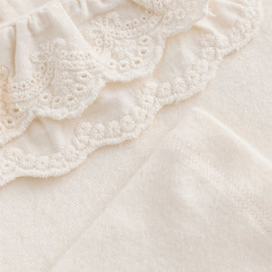 Ecru White Long Sleeve Collar Top (3mths-7yrs)