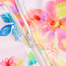 Load image into Gallery viewer, White Floral Long Sleeved Swimsuit
