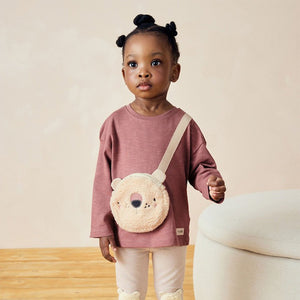 Brown Bear 100% Cotton Long Sleeve Bag T-Shirt (3mths-6yrs)