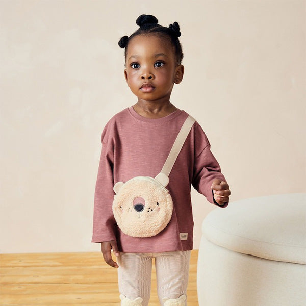 Brown Bear 100% Cotton Long Sleeve Bag T-Shirt (3mths-6yrs)