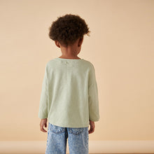 Load image into Gallery viewer, Green Love Slogan 100% Cotton Long Sleeve T-Shirt (3mths-6yrs)
