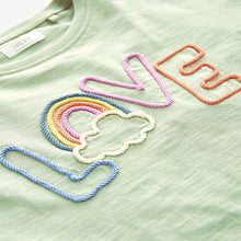 Load image into Gallery viewer, Green Love Slogan 100% Cotton Long Sleeve T-Shirt (3mths-6yrs)
