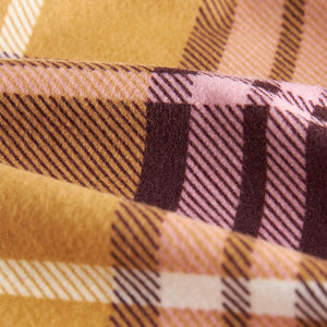 Ochre Yellow Check Cosy Long Sleeve Crew Neck Pyjamas