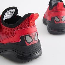 Load image into Gallery viewer, Spider Man Red Spiderman Black Touch Fastening Trainers
