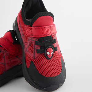 Spider Man Red Spiderman Black Touch Fastening Trainers