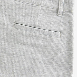 Grey Smart Jersey Chino Shorts