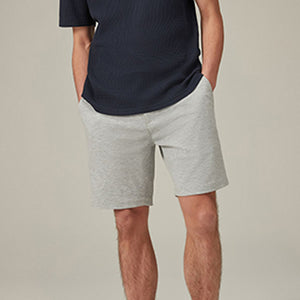 Grey Smart Jersey Chino Shorts