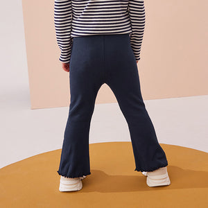 Navy Rib Flare Leggings (3mths-6yrs)