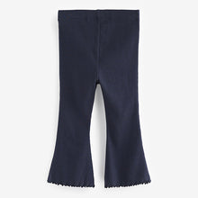 Load image into Gallery viewer, Navy Rib Flare Leggings (3mths-6yrs)
