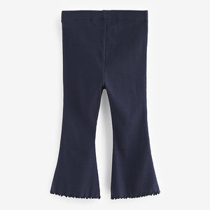 Navy Rib Flare Leggings (3mths-6yrs)